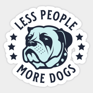 Less People More Dogs Sticker